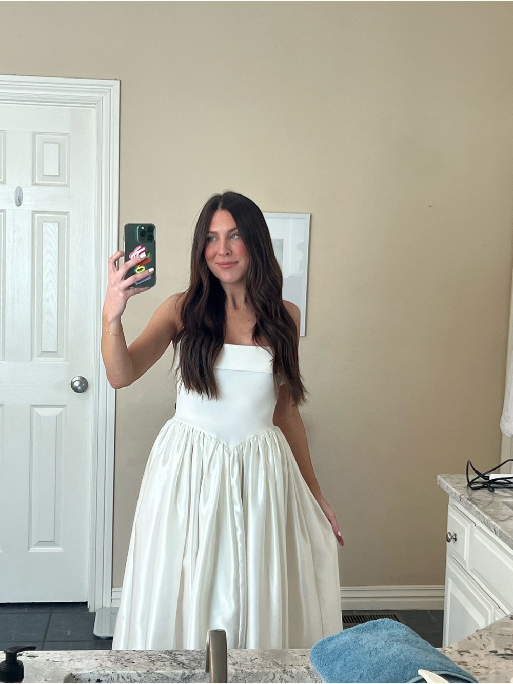 Anthropologie White Halter Midi Dress